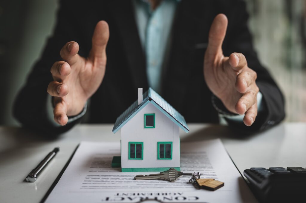 Real estate, Residential protection and home insurance concept.